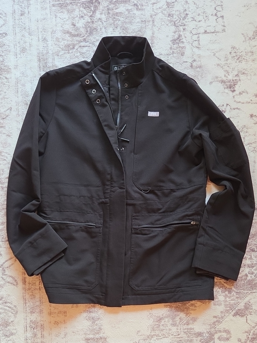 Women's Black Page Scrub Jacket